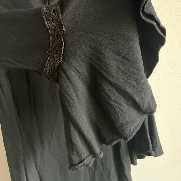 Entro Black Bell Sleeve Dress Women S Boho Coquette Flowing Whimisigoth Moody - Picture 3 of 5